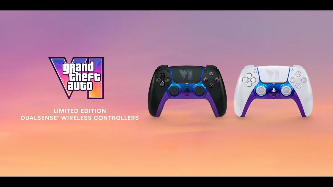 《GTA6》主题PS5限定手柄亮相State of Play 黑白双色11月发售
